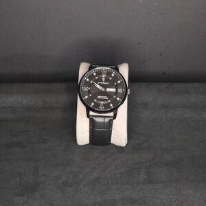 Poedagar Men's Watch Stainless Steel Black 836 Day Date